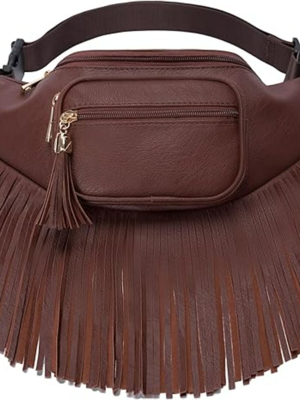 New Fringe Boho Waist Bag Fanny Pack with Multi Zipper Pockets UNIQUE Style